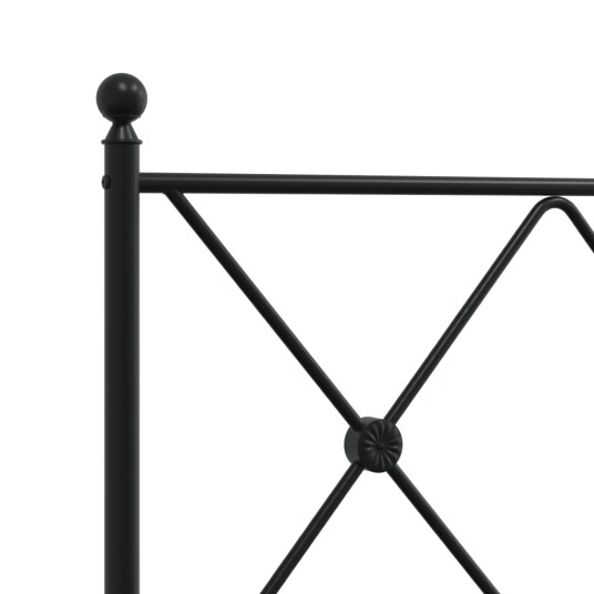 Sengegavl i metall svart 160 cm 8721012374218