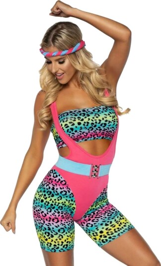 Leg Avenue 80's Cardio Cutie 80 Talls Treningsdrakt Kostyme til Dame X Small