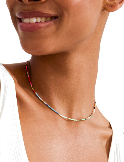 Pilgrim Alison Necklace Multi Gold Plated Multi/patterned ONE SIZE