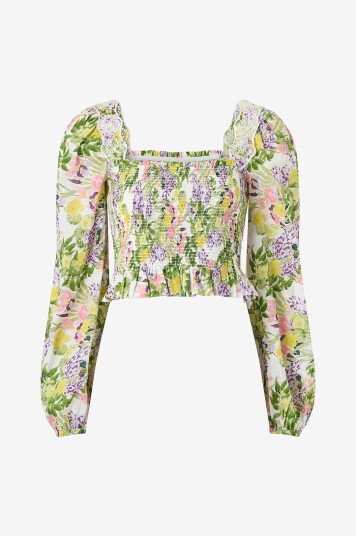 byTimo Bluse Cotton Slub Top Lilla