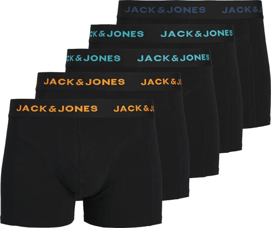 Jack & Jones Jaclad Solid Trunks 5 Pack Black M Jack & Jones Jaclad Solid Trunks 5 Pack Black M