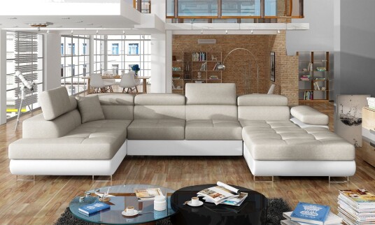 Vueltas Hjørnesovesofa Beige/Hvit