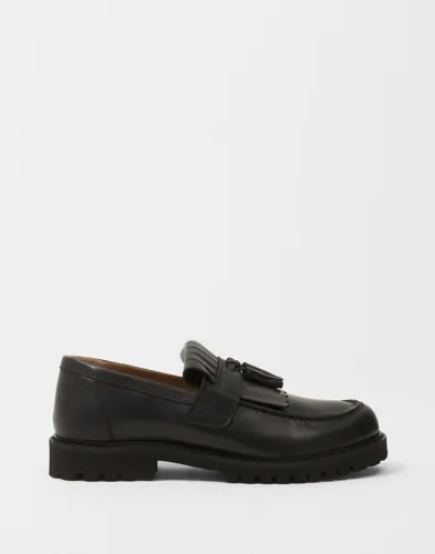 Selected Men Slhhugo Leather Kiltie Tassel Loafe Pensko Svart Selected Men Slhhugo Leather Kiltie Tassel Loafe Pensko Svart
