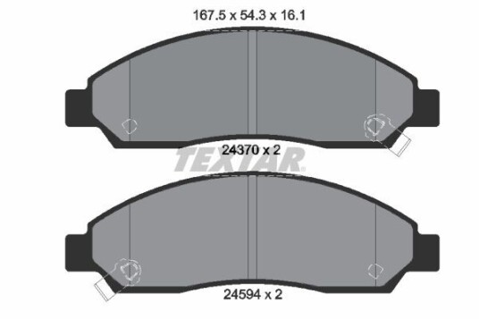 Bremseklosser sett TEXTAR 2437001
