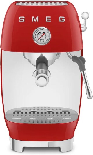 Smeg 50's Halvautomatisk Espressomaskin med Cold Brew Rød ECF03 Smeg 50's Halvautomatisk Espressomaskin med Cold Brew Rød ECF03