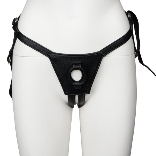 obaie Myk Strap-On Sele i Imitert Skinn - Svart