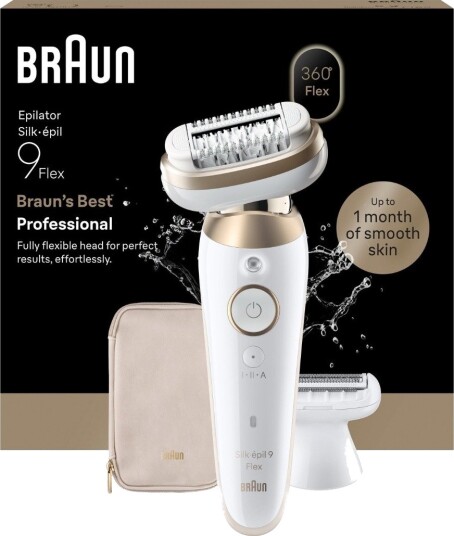 Braun Silk·épil 9 Flex epilator SES9 030 3D gull/hvit