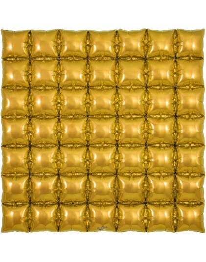 Gullfarget Waffle Folie Ballong for Backdrop/Bakgrunn 91,4 cm x 91,4 cm