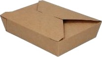 Takeaway Æske Verive 140/155X195/215X65 Mm 1900 Ml Kraft Biocoating Brun,5 Ps X 36 Stk/Krt