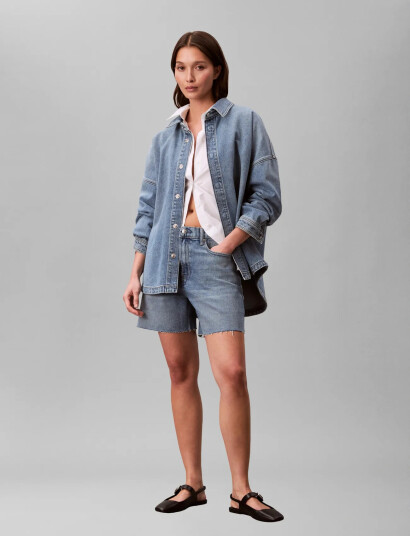 Calvin Klein Jeans Denim Boyfriend Shirt Overnight Blue XXS Calvin Klein Jeans Denim Boyfriend Shirt Overnight Blue XXS