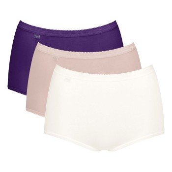 Sloggi Truser 3P Basic Plus Maxi Colored Rosa/Lilla bomull 58 Dame Sloggi Truser 3P Basic Plus Maxi Colored Rosa/Lilla bomull 58 Dame