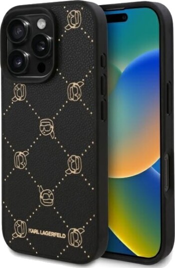 Karl Lagerfeld Magsafe Karl Head Case for iPhone 16 Pro Max - Black