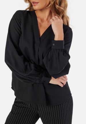 BUBBLEROOM V-neck Front Pleat Blouse XL