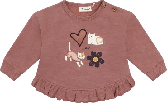 Minymo Collegegenser   Burlwood   Minymo   68   Collegegenser Beige Rosa   62