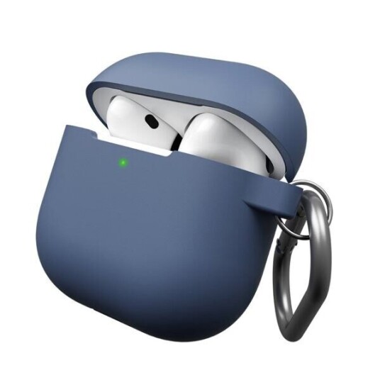 KeyBudz Elevate Series-deksel med nøkkelring for Airpods 4. generasjon blå KeyBudz Elevate Series-deksel med nøkkelring for Airpods 4. generasjon blå