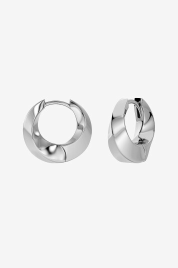 Edblad Øreringer Helix Hoops L Steel Sølv