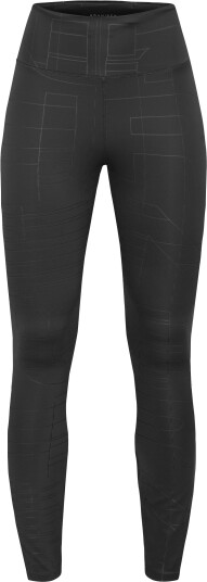 Röhnisch Women"s Logo Effect High Waist Tights Black Logo Emboss XS