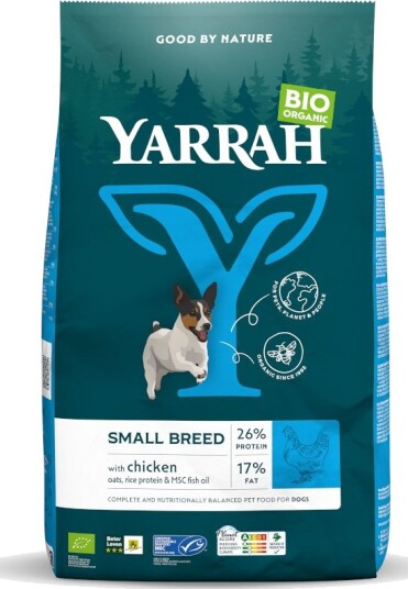 Yarrah Tørrfôr Økologisk Small Breed Med Økologisk Kylling 5 kg Yarrah Tørrfôr Økologisk Small Breed Med Økologisk Kylling 5 kg