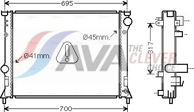AVA COOLING SYSTEMS CR2138 Radiator motorkjøling