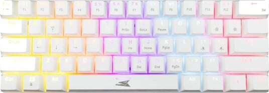 Baracuda Dolphin BGK-03211 Mekanisk Gamingtastatur 61 Taster US-Layout Røde Switches RGB Hvit Baracuda Dolphin BGK-03211 Mekanisk Gamingtastatur 61 Taster US-Layout Røde Switches RGB Hvit