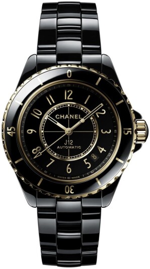 Chanel Dameklokke H9541 J12 Sort/Keramik Ø38 mm