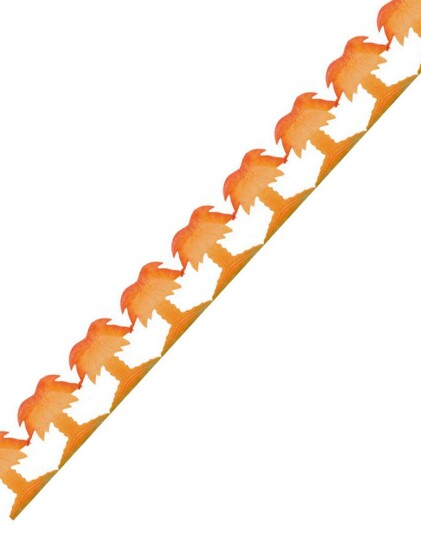 Orange Palmeformet Party Girlander 3 meter Orange Palmeformet Party Girlander 3 meter