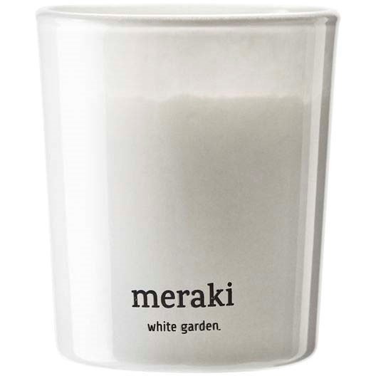 Meraki - White Garden duftlys 7x6 cm hvit