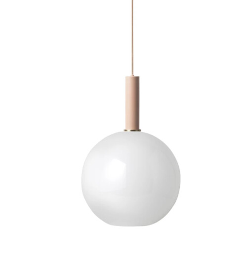 Ferm Living Taklampe Collect Sphere-High Socket Rosa