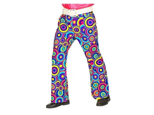 70Er Groovy Bukser Blue Bubbles