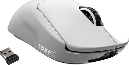 Logitech G PRO X SUPERLIGHT Gamingmus Optisk 5 Knapper Hvit 910-005943