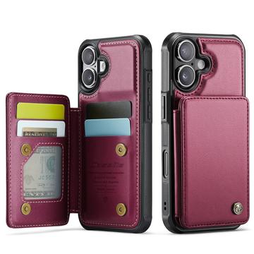 Caseme iPhone 17 C22 etui RFID kortlommebok   rød