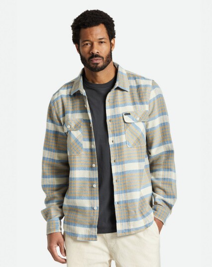 Brixton Bowery L/S Flannel Beige
