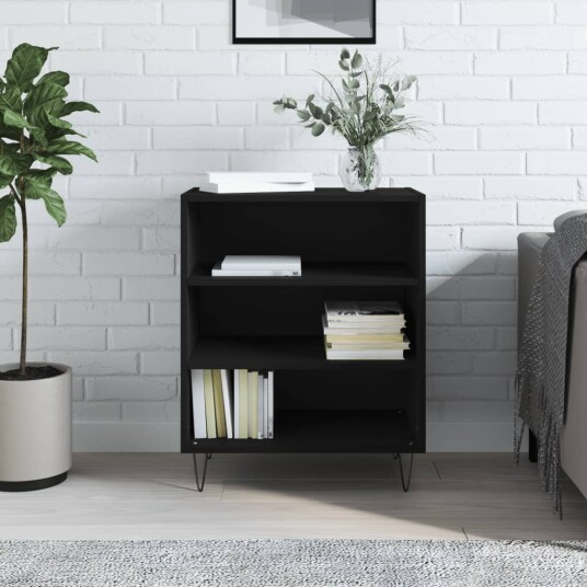 vidaXL Skjenk svart 57x35x70 cm konstruert tre vidaXL Skjenk svart 57x35x70 cm konstruert tre