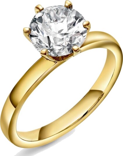 Gems By Gulldia Contessa LAB diamantring 585 gult gull 2,00 ct
