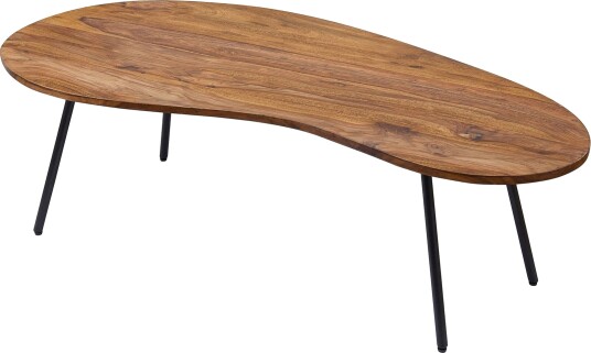 Fanks Sofabord 122 cm Njurformat - Massivt Tre/Svart Fanks Sofabord 122 cm Njurformat - Massivt Tre/Svart