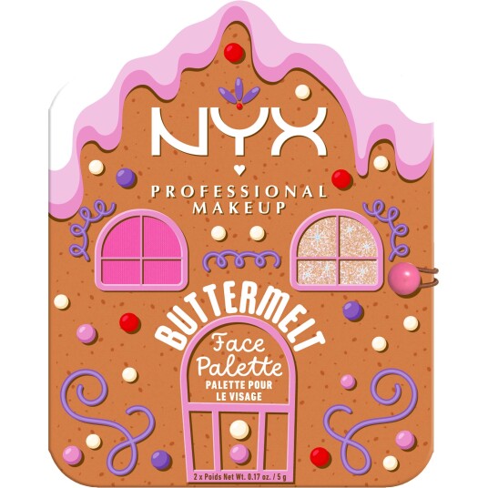 NYX PROFESSIONAL MAKEUP Buttermelt Face Palette Blush/Highlighter Ligh NYX PROFESSIONAL MAKEUP Buttermelt Face Palette Blush/Highlighter Ligh