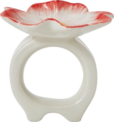 Stiernholm Flora serviettring 6 cm beige/rosa