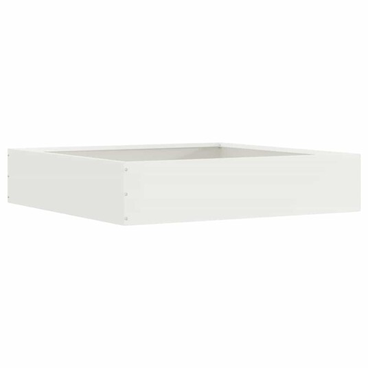 vidaXL Gjerdekant 6 pcs Hvit 60 x 60 x 13 cm Stål
