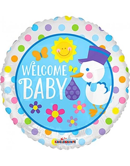 Welcome Baby Folieballong 46 cm