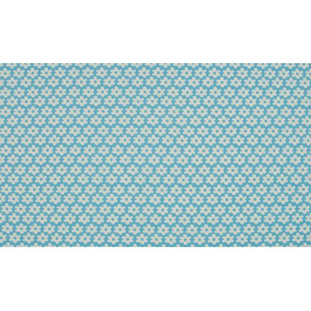 Diverse Minimals Bomullspoplinstoff Print 2 Flower Blue 145cm 50cm