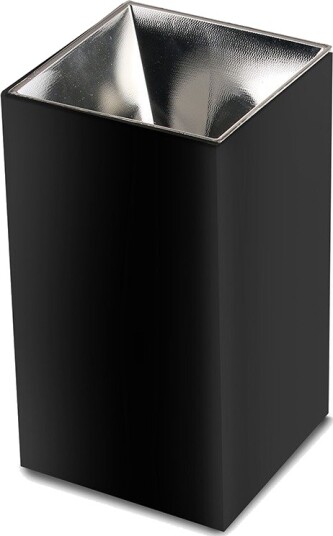 GU10 kvadratisk påbygningsspot Sort/krom aluminium IP20 uten lyskilde