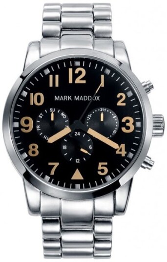 Mark Maddox Herreklokke HM3004 54 Classic Sort/Stål Ø44 mm