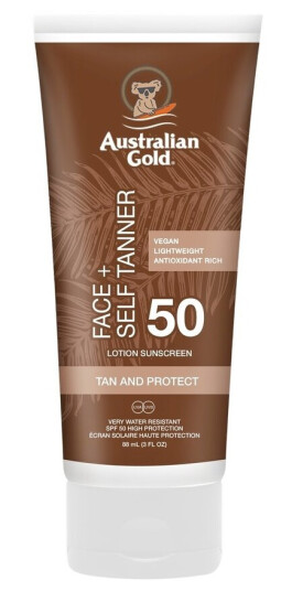 Australian Gold Face+ Self Tanner SPF50 88ml
