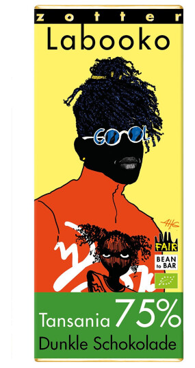 Zotter Labooko 75 % Tanzania Craft Chocolate Bar