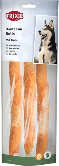 Trixie Denta Fun Rolls Med Kylling 3 Stk Ca. 28 Cm 250 G 