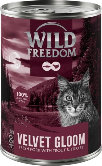 Wild Freedom Våtfôr Adult Red Kornfri Oppskrift Velvet Gloom Svinekjøtt Og Ørret Kalkun 6 X 400 G
