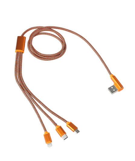 Nordic Heat 3 i 1 USB ladekabel