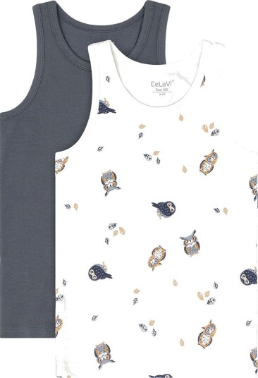 CeLaVi Undershirt 2 Pack GRAY WHALE 90