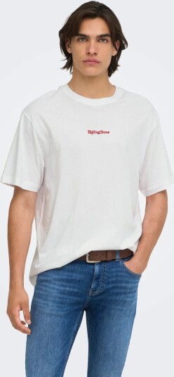 ONLY & SONS Onsrolling Stone Life Rlx Ss Lic Tee White XL