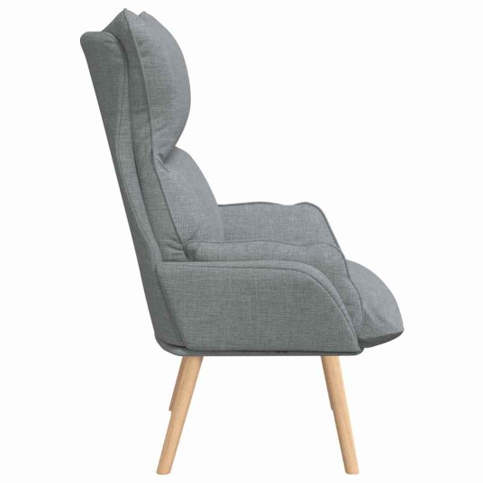Avslappende stol Lysegrå 69 x 74 x 93 cm stoff Avslappende stol Lysegrå 69 x 74 x 93 cm stoff